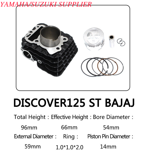 Discover125 ST BAJAJ Cylinder Kit Black Color With 54mm Bore Diameter